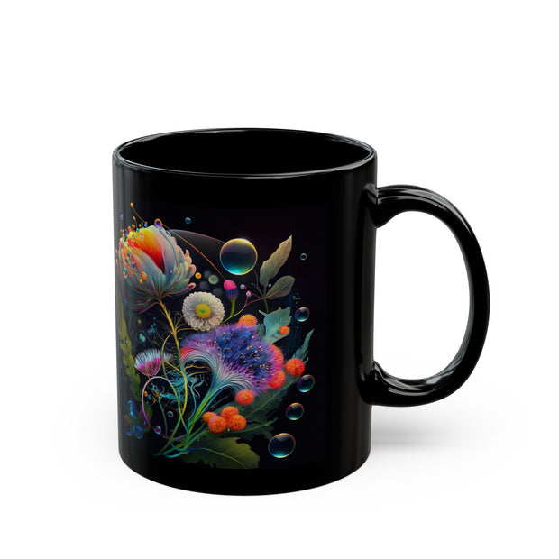 Alien flowers Black Mug (11oz)